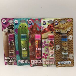 Lotta Luv Picnic Pals Set 5 Lip Balm Milkshake Pickle Bacon Cheesecake S'mores